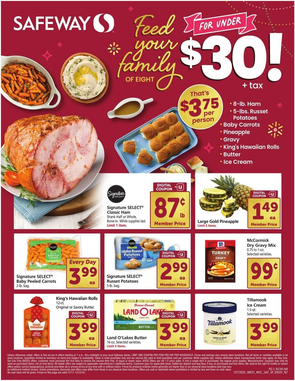 Weekly ad Safeway Current weekly ad from December 17 to December 25 2025 - Page 1