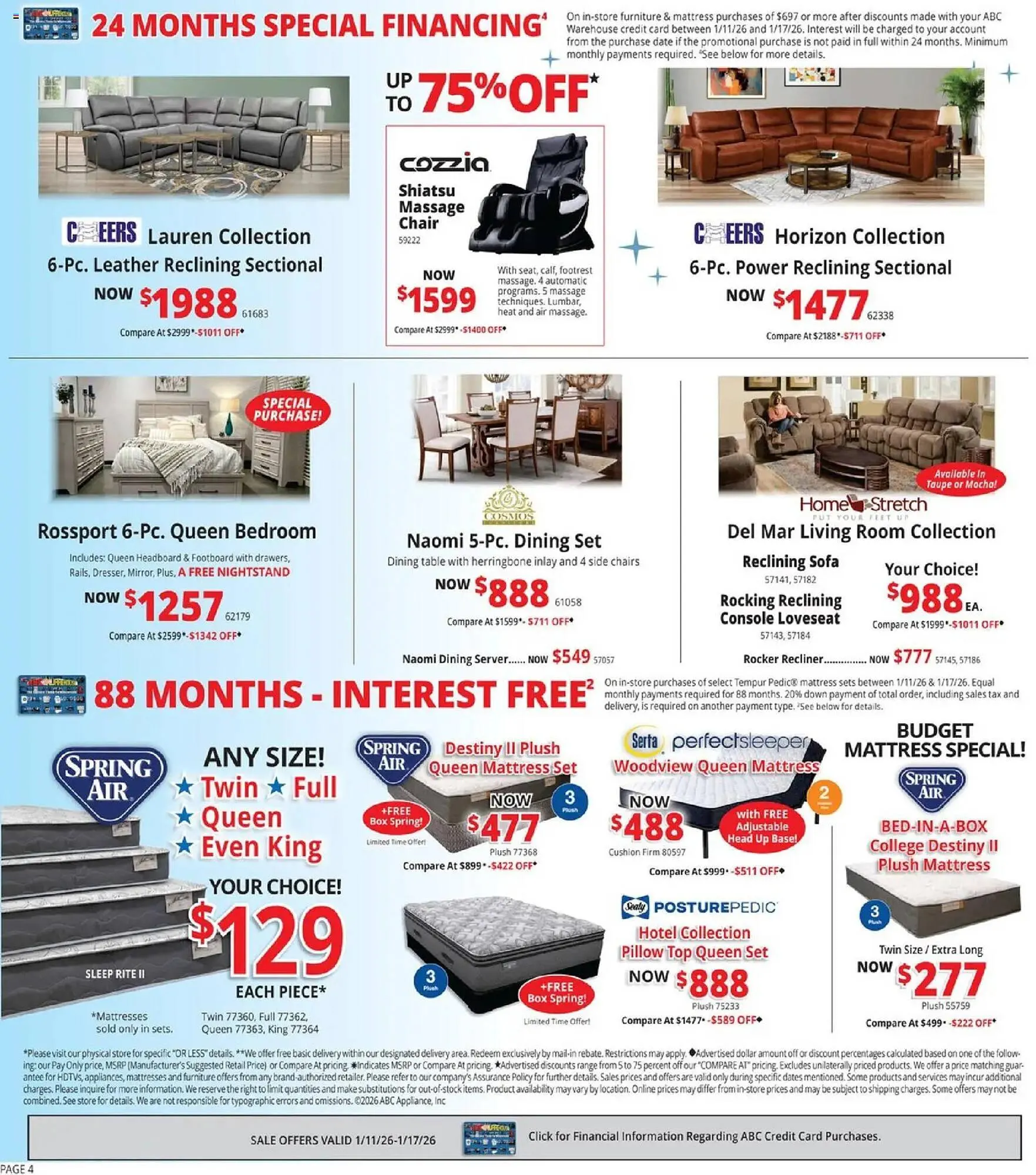 Weekly ad ABC Warehouse weekly ad from January 11 to January 17 2026 - Page 4
