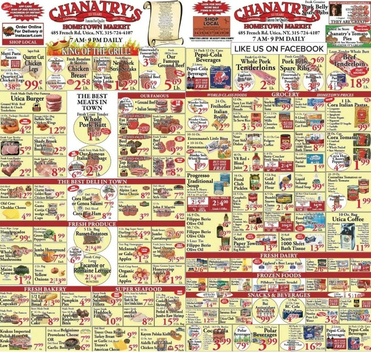 Weekly ad Chanatry's Hometown Market from September 14 to September 20 2025 - Page 1