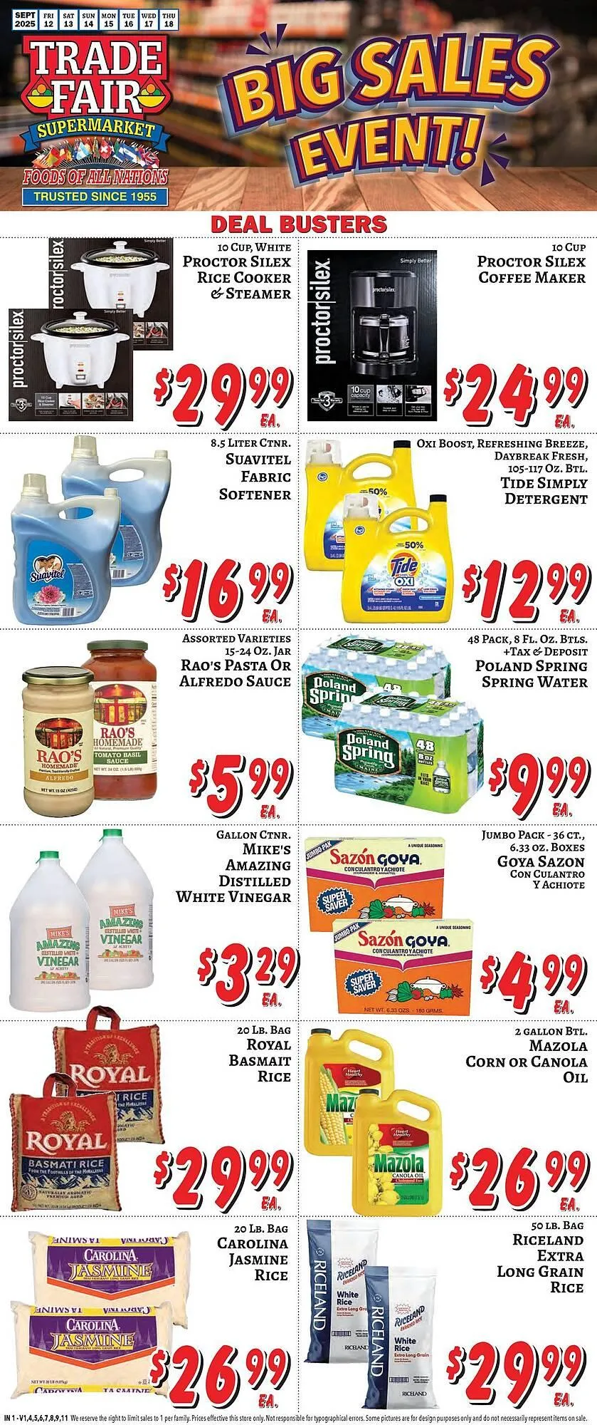 Weekly promotion Trade Fair Supermarket weekly ad spanning from September 12 to September 18 2025 - Page 2 for Catalogue 365