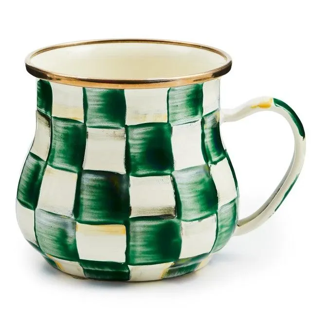 Check Enamel Mug