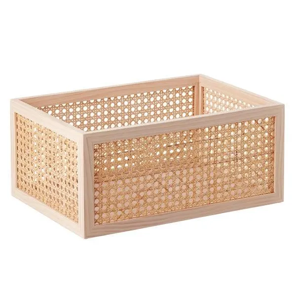 The Container Store Artisan Rattan Cane Bin