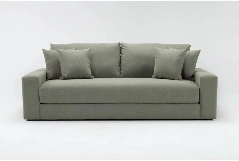 Sawyer Green Fabric 98" Sofa