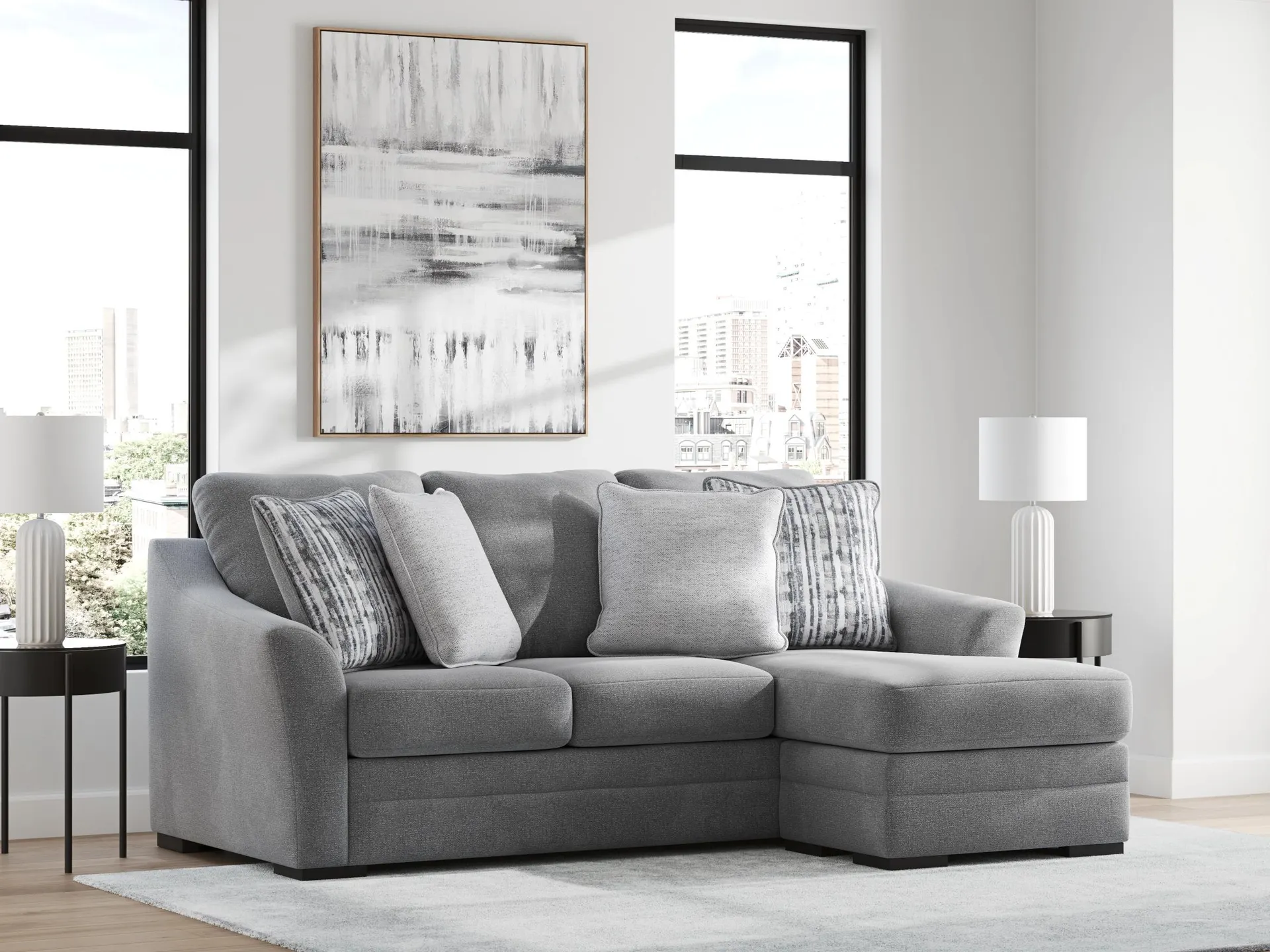 Lealand Heights Next-Gen Nuvella™ Performance Fabric Queen Sofa Chaise Sleeper