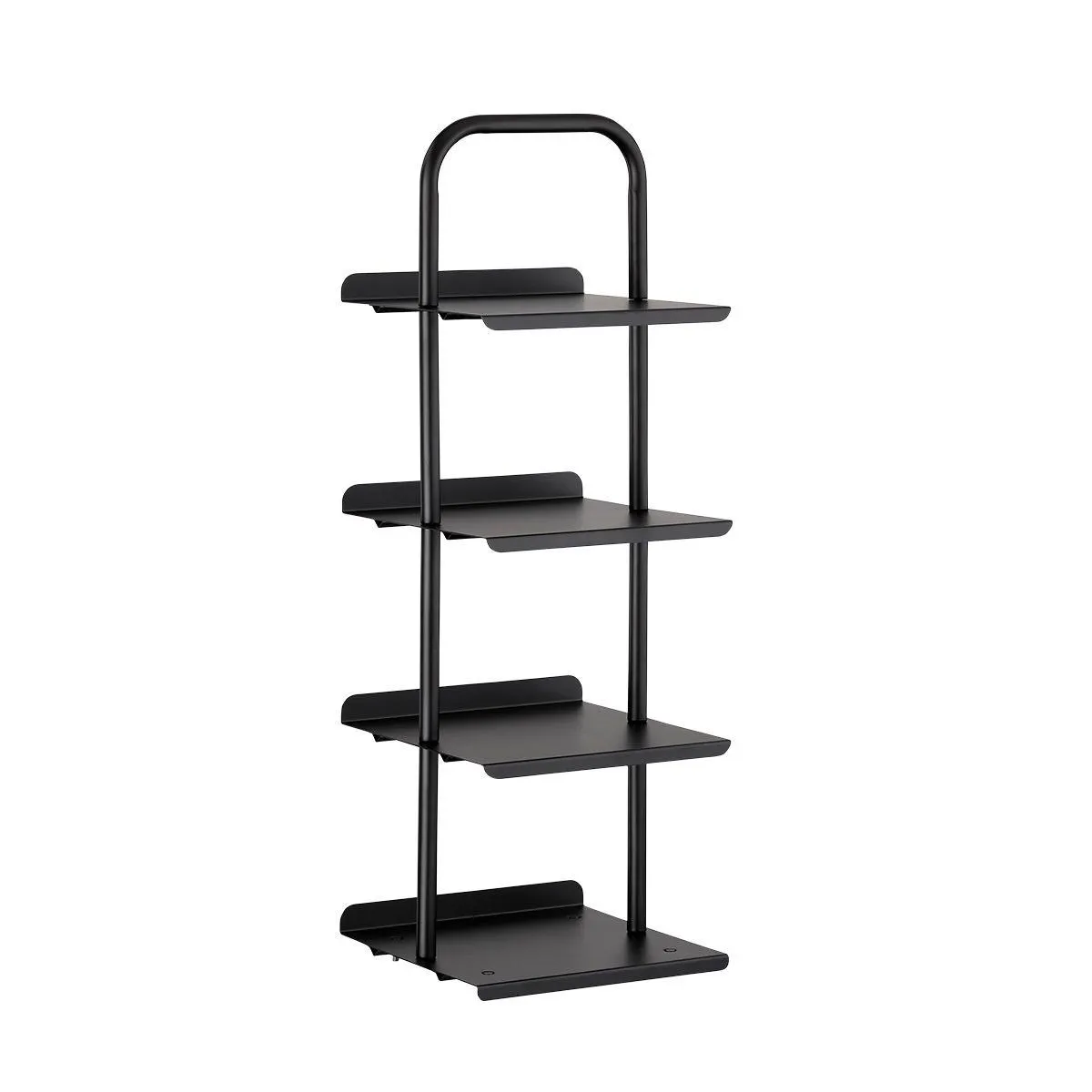 The Container Store 4-Tier Metal Shoe Rack Black