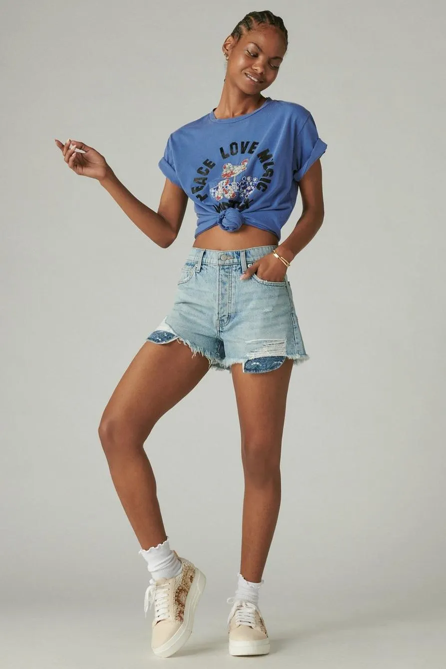 high rise mom short
