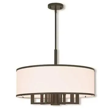 Livex Lighting Park Ridge Off White 24 Inch 7-Light Pendant Chandelier