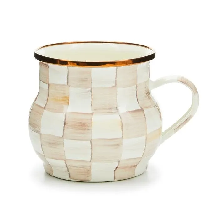 Check Enamel Mug