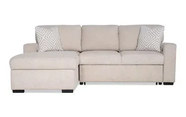 Playday Beige 2 Piece Left Arm Facing Sectional with Pop Up Sleeper