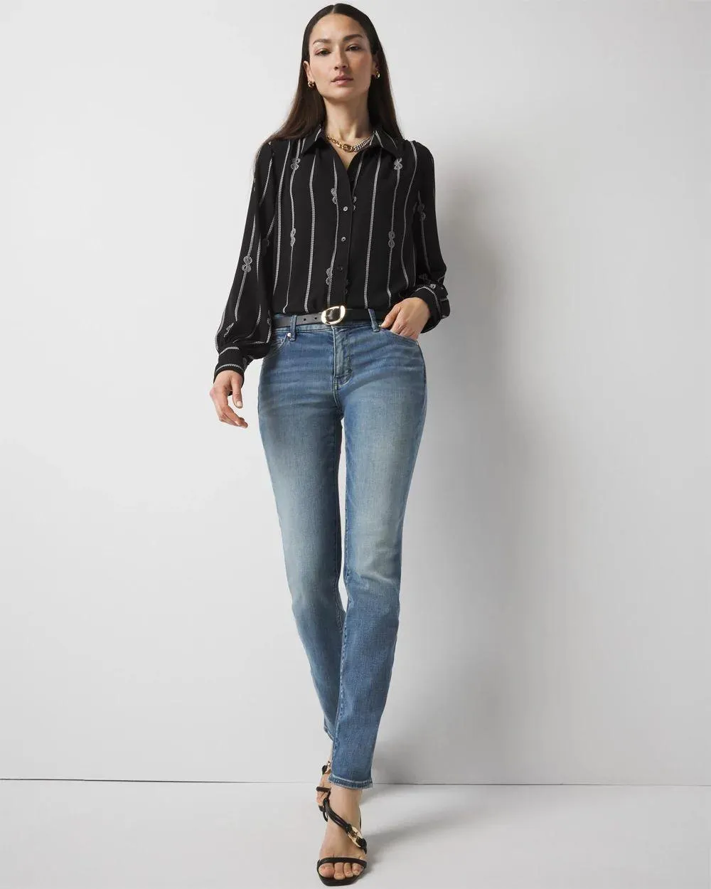 Mid-Rise Slim Jeans