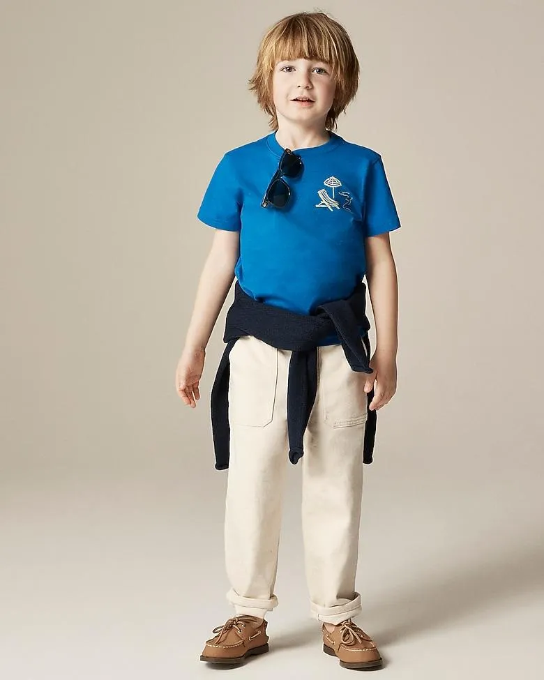 Kids' short-sleeve "to the beach" graphic T-shirt