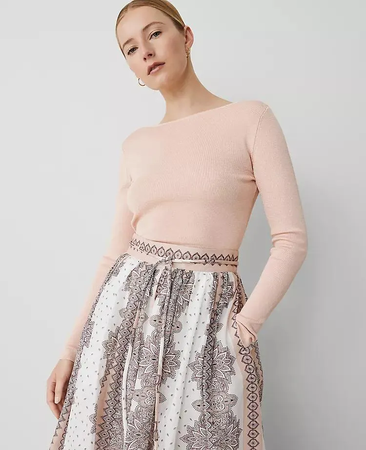 Studio Collection Scoop Back Sweater