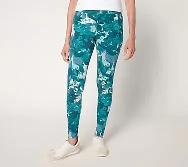 LOGO Layers by Lori Goldstein Regular Printed Knit Leggings