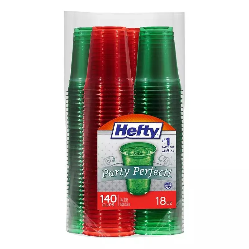 Hefty Party Perfect Tinted Plastic Cups, 18 oz./140 ct.