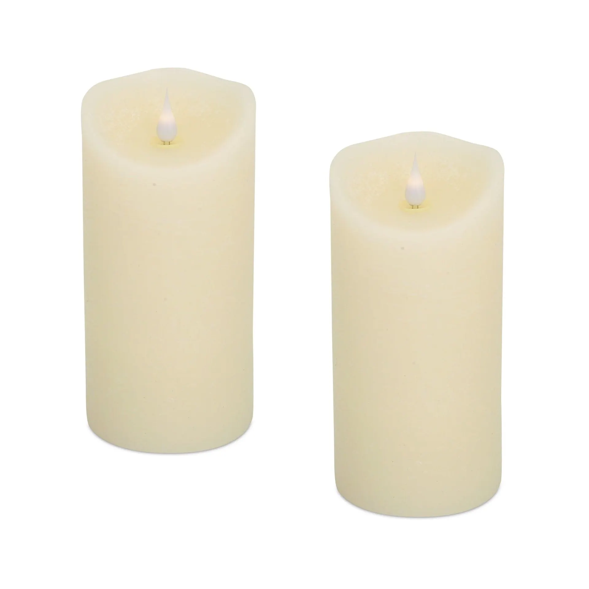 Simplux Led Designer Melted Wax Candle with Remote 7.5", Set of 2
