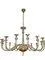 Large 16-Arm Murano Chandelier, 1950s