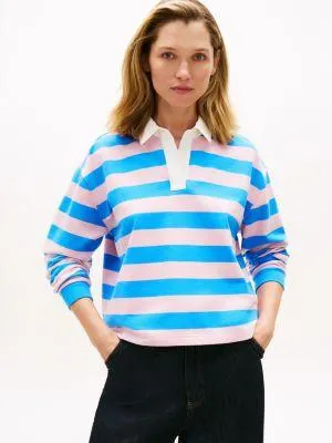 Stripe Rugby Polo T-Shirt