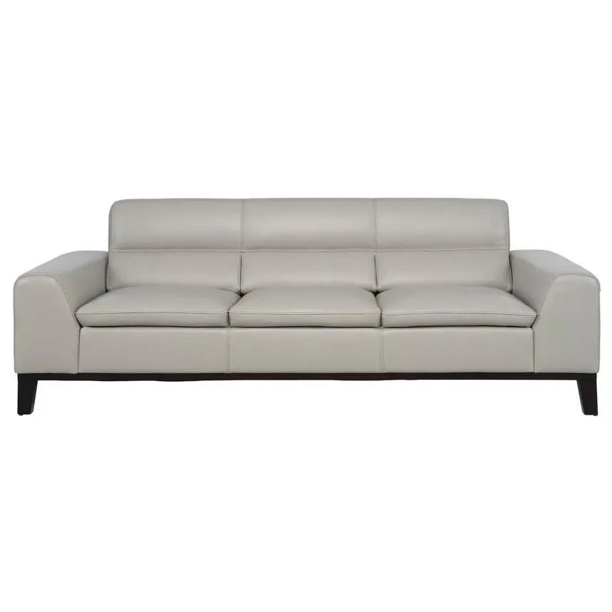 Milani Gray Leather Sofa