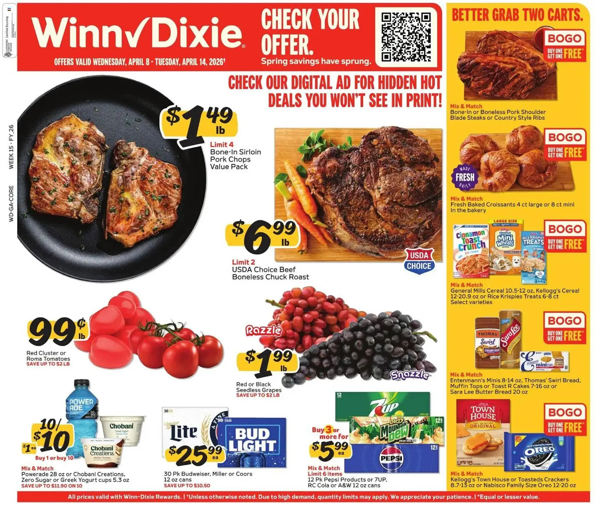Weekly promotion Winn Dixie weekly ad spanning from April 8 to April 14 2026 - Page 1 for Catalogue 365