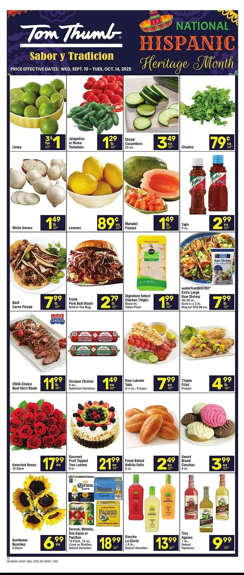 Weekly ad Tom Thumb weekly ad from September 10 to October 14 2025 - Page 1
