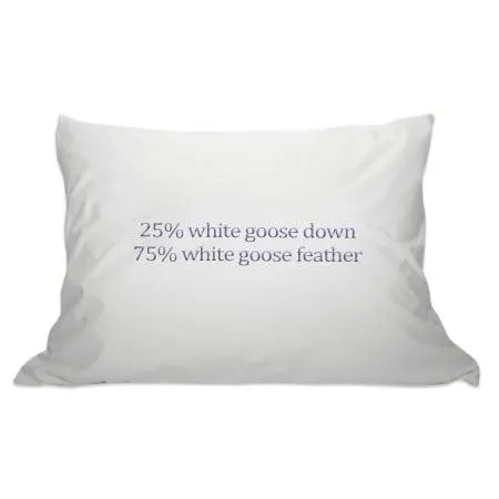 Living Health Products 63_DC_822779202023 Down Pillow - 25/75 Goose Down and Feather Pillow White