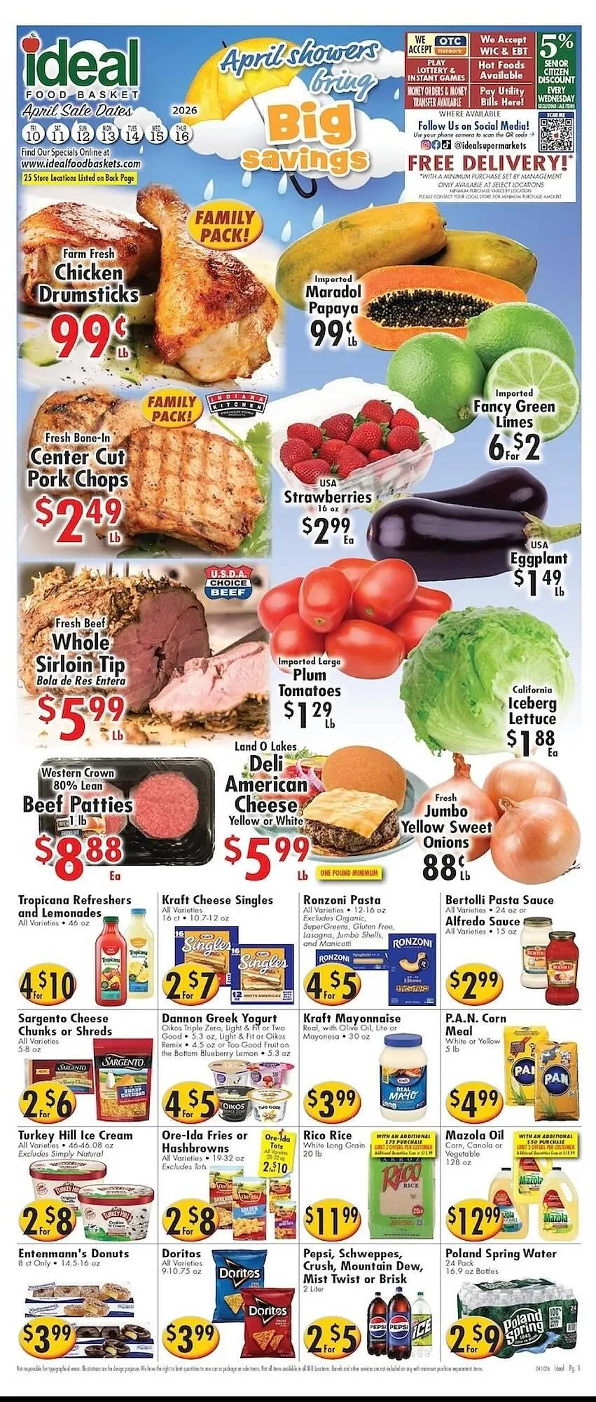 Weekly ad Ideal Food Basket circular from April 10 to April 16 2026 - Page 1