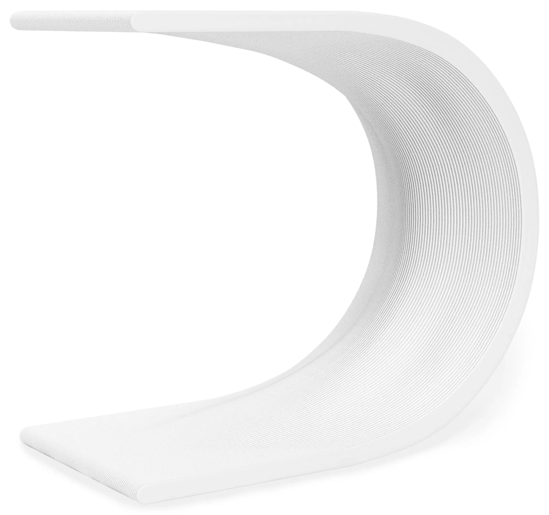 Tangent 14w 27d 25h C-Table in White PETG Composite