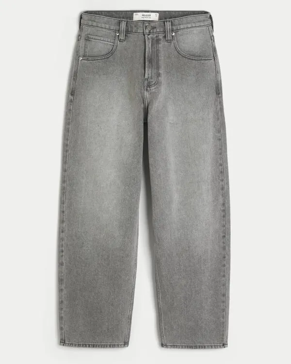 Grey Skater Baggy Jeans