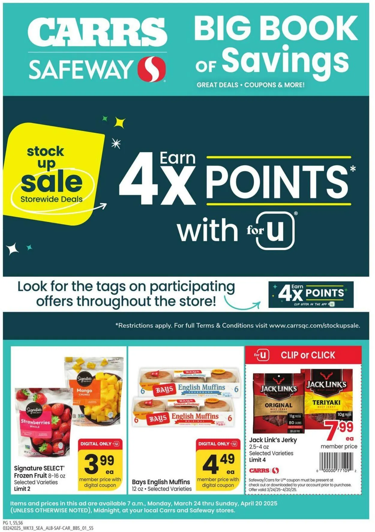 Weekly ad Carrs from March 24 to April 20 2025 - Page 1