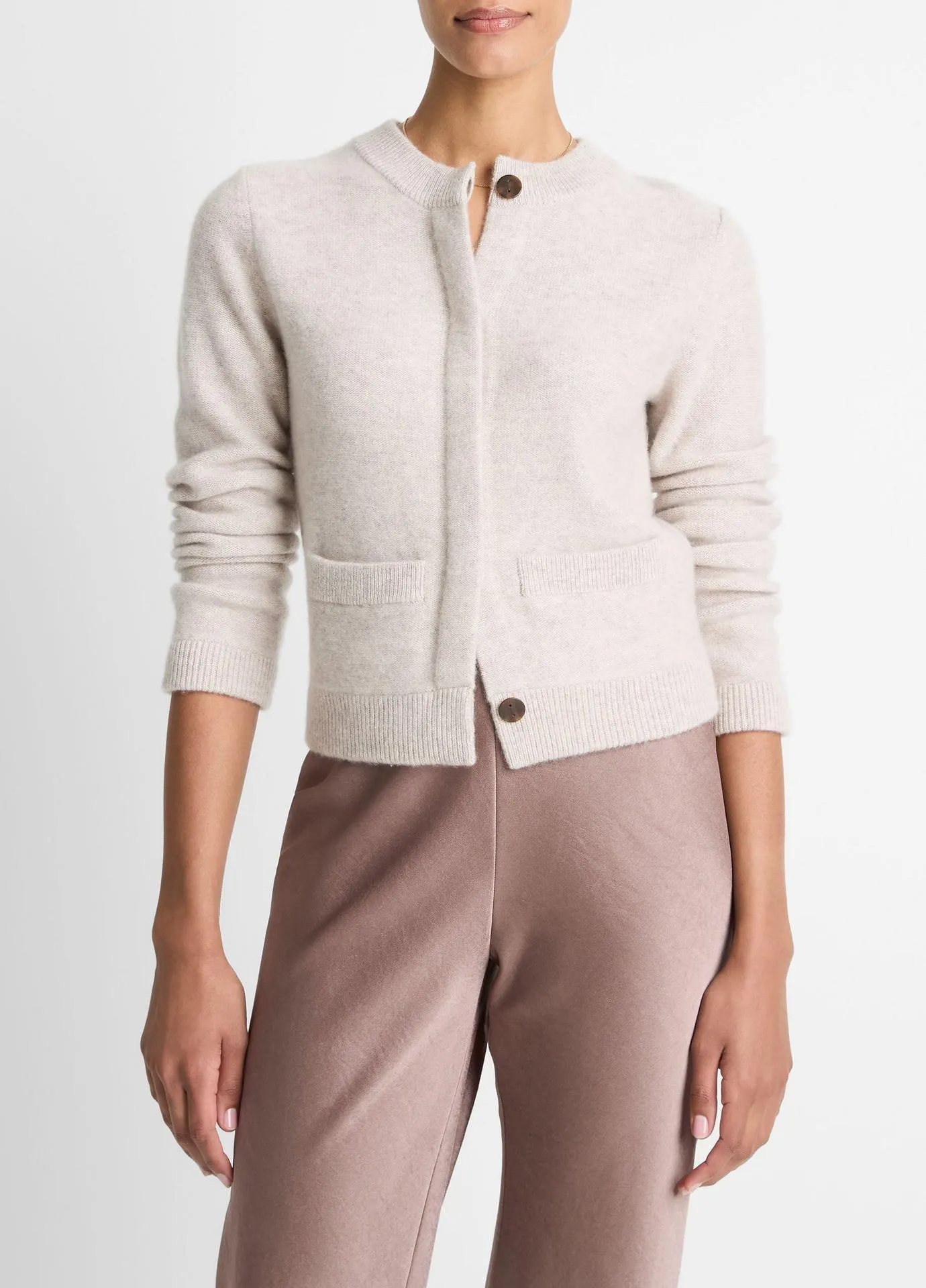 Plush Cashmere Shrunken Cardigan