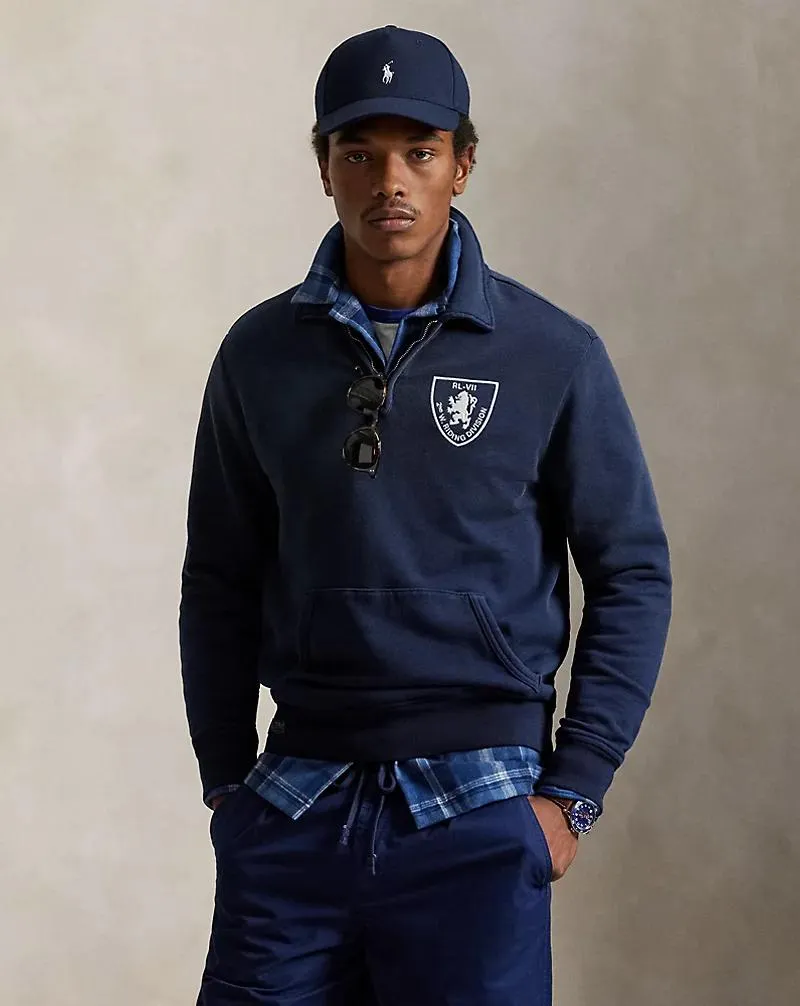 Embroidered Quarter-Zip Sweatshirt