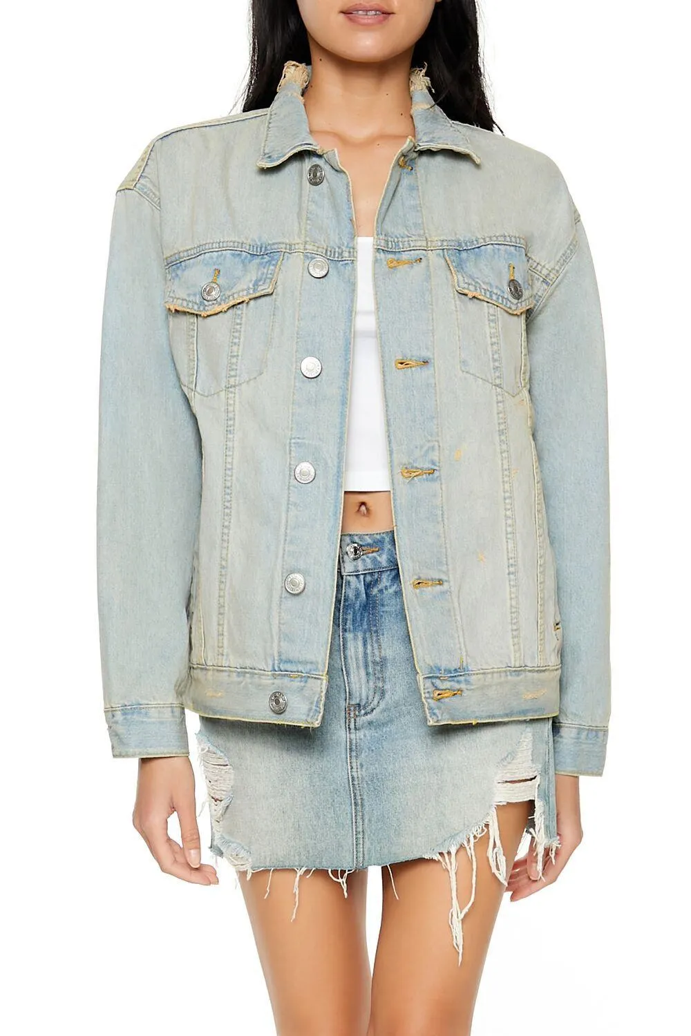 Stone Wash Denim Trucker Jacket