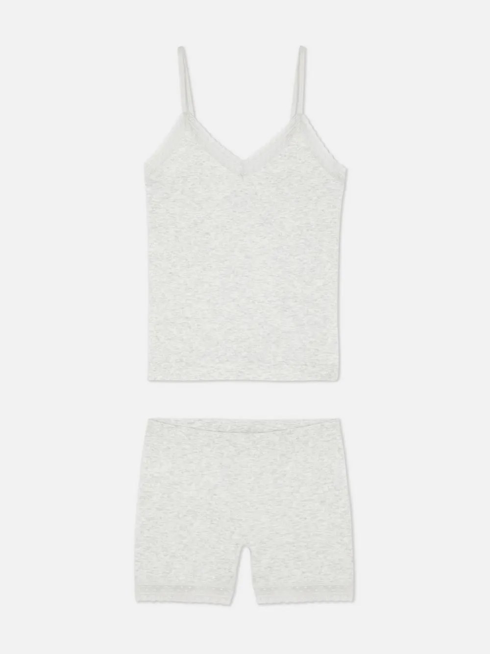 Lace Trim Cami and Shorts Pyjamas