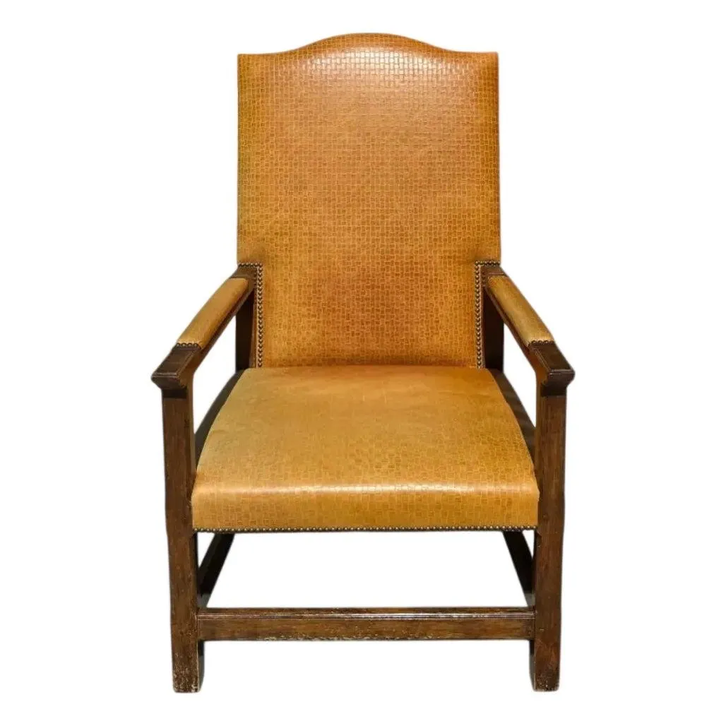 Formations Furniture Woven Italian Leather Ratchet Reclining Chair