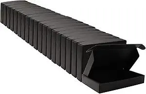 Mailers Shipping Boxs MEIANJU black Packaging Boxs L10.5xW6.3xH2inch 20PCS Bridesmaid,Wedding,Christmas,Anniversary Suitable E-Commerce Packaging