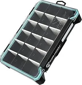 Evolution Fishing BallistiX 3.6 Tackle Tray - Waterproof, Anti-Corrosion, Single Latch, Clear Lid, Lure Box, Tackle Storage Box, Removable Dividers