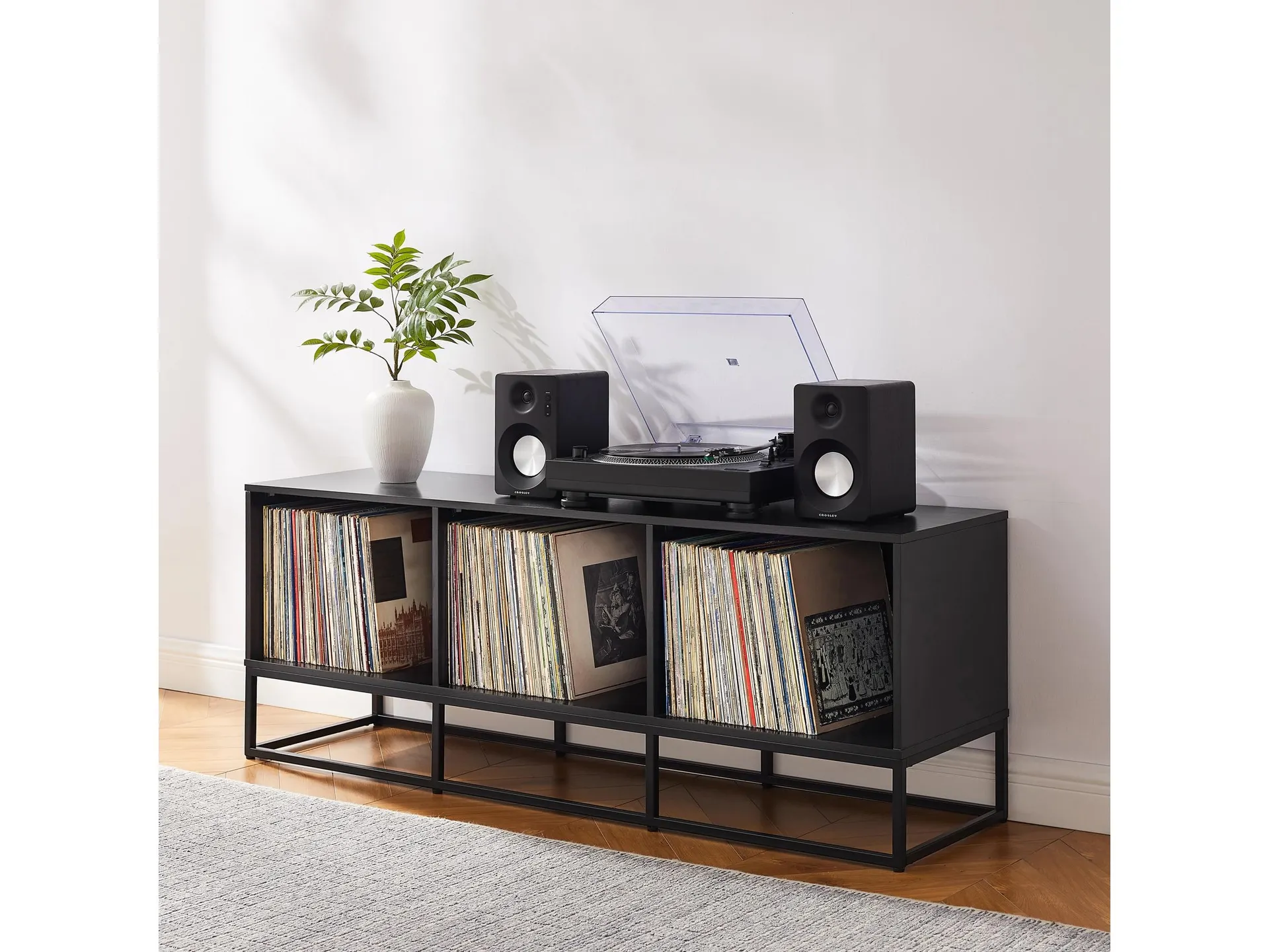 Crosley Furniture Enzo 60" Record Storage Media Console