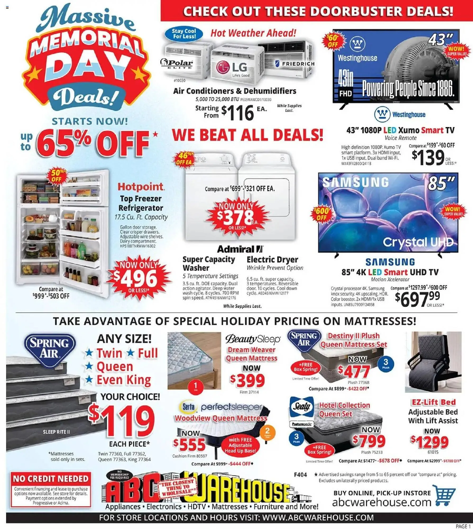 Weekly ad ABC Warehouse weekly ad from May 4 to May 10 2026 - Page 1