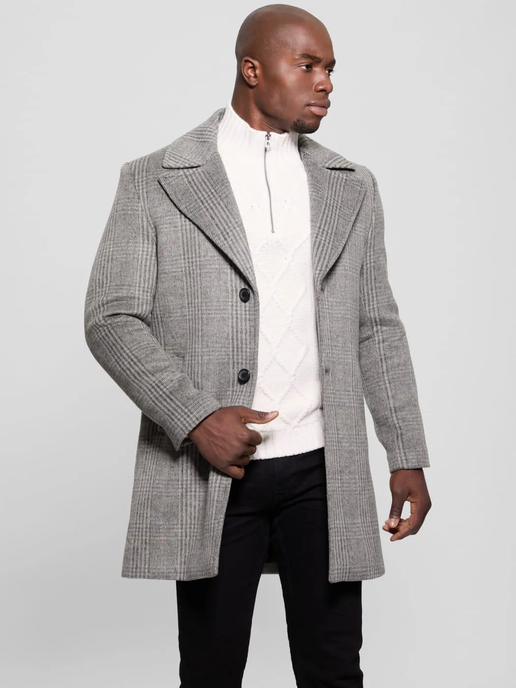 Darin Wool-Blend Plaid Coat