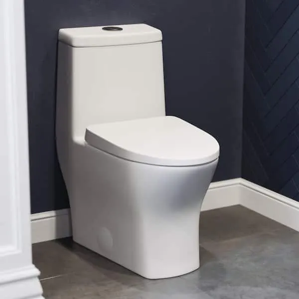 Sublime II 1-Piece 1.1/1.6 GPF Dual Flush Compact 24 in. Round Toilet in Glossy White Seat Included