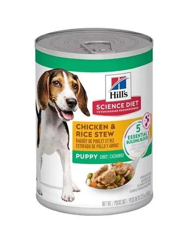 Hill's Science Diet Puppy Wet Dog Food, Savory Stew with Chicken & Rice, 12.5 Ounces