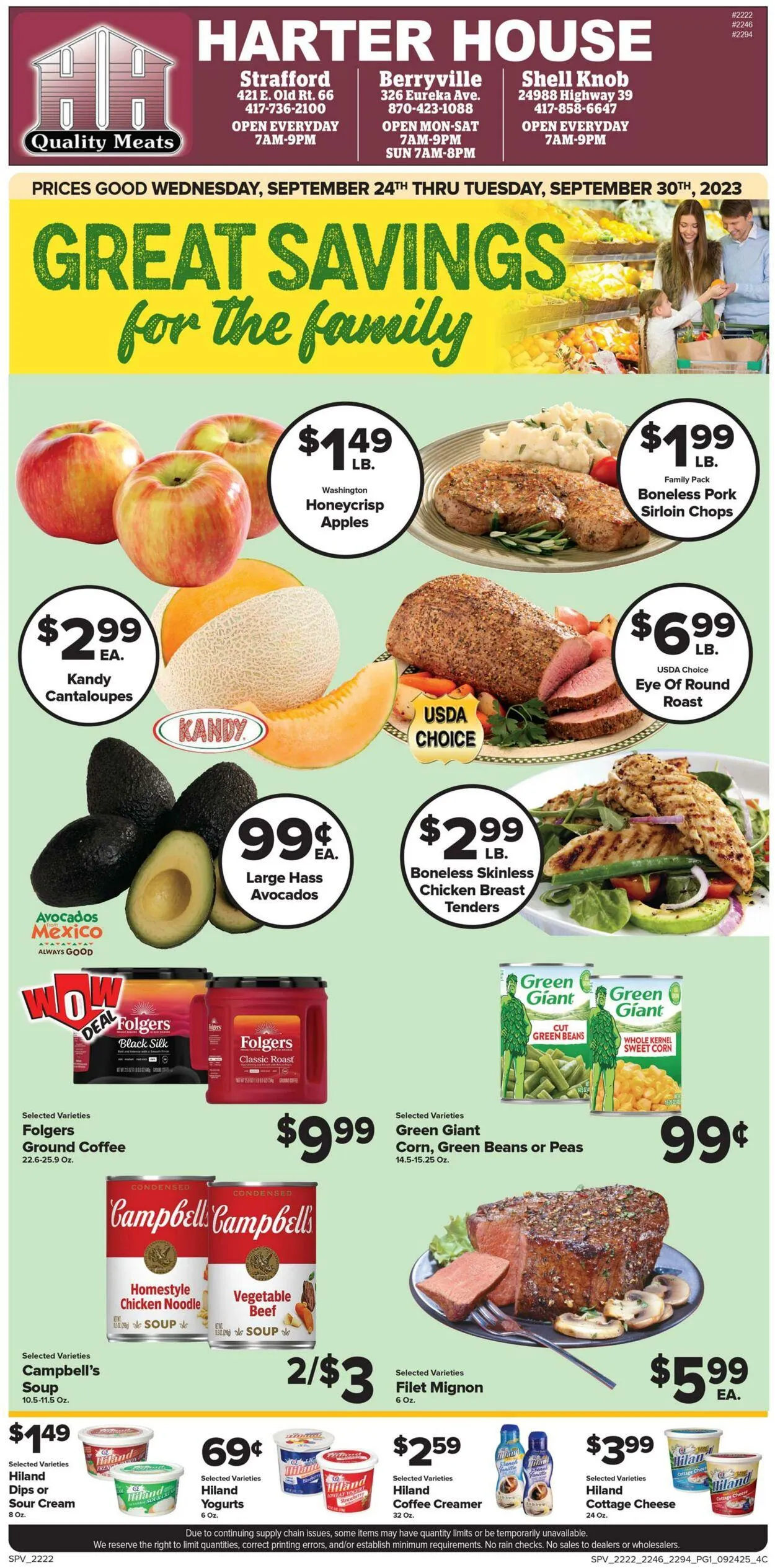 Weekly ad Harter House - Strafford from September 24 to September 30 2025 - Page 1