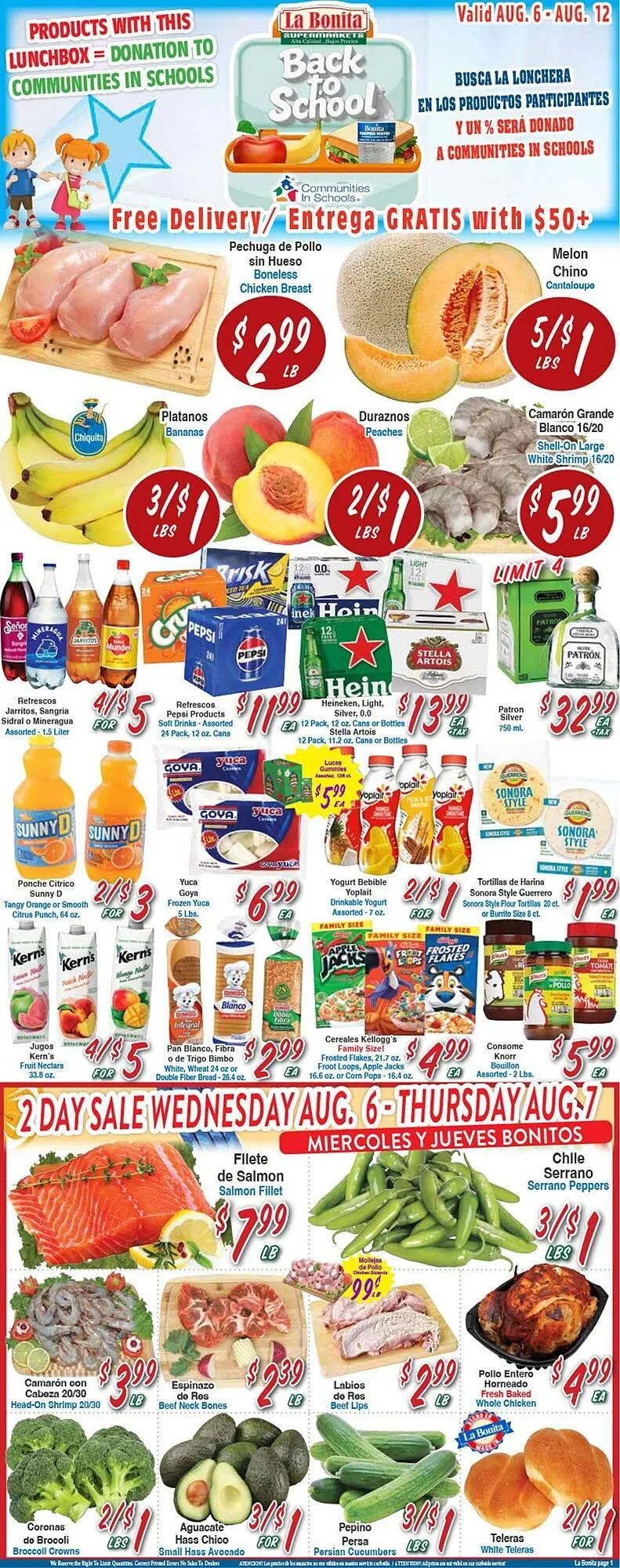 Weekly ad La Bonita Supermarkets Weekly Ad from August 6 to August 12 2025 - Page 1