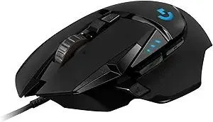 Logitech G502 Hero High Performance Wired Gaming Mouse, 25K Sensor, 25,600 DPI, RGB, Adjustable Weights, 11 Programmable Buttons, On-Board Memory, PC/Mac - Black