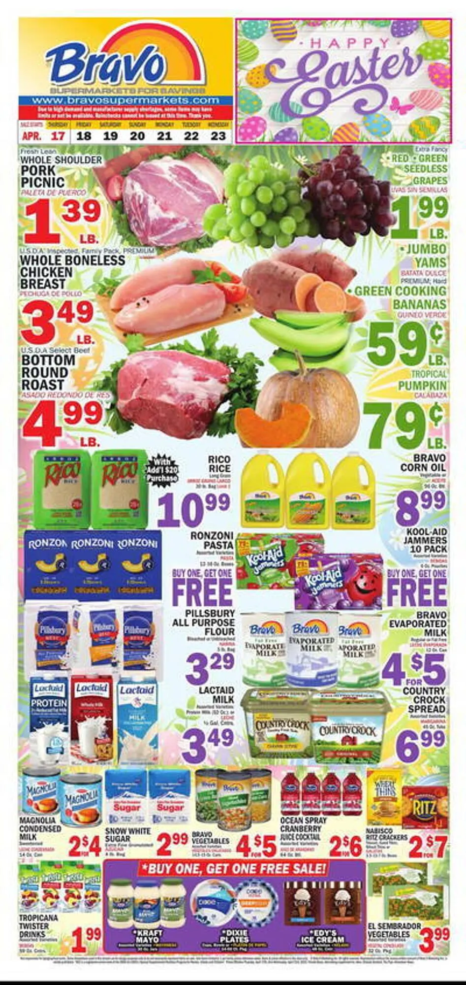 Weekly ad Bravo Supermarkets Weekly Ad from April 17 to April 23 2025 - Page 1