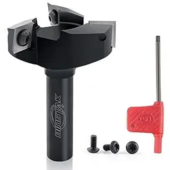 CNC Spoilboard Surfacing Router Bit, 1/2" Shank 2" Cutting Diameter, Insert Carbide Slab Flattening Router Bit Planing Bit Wood Planer Bit by BINSTAK