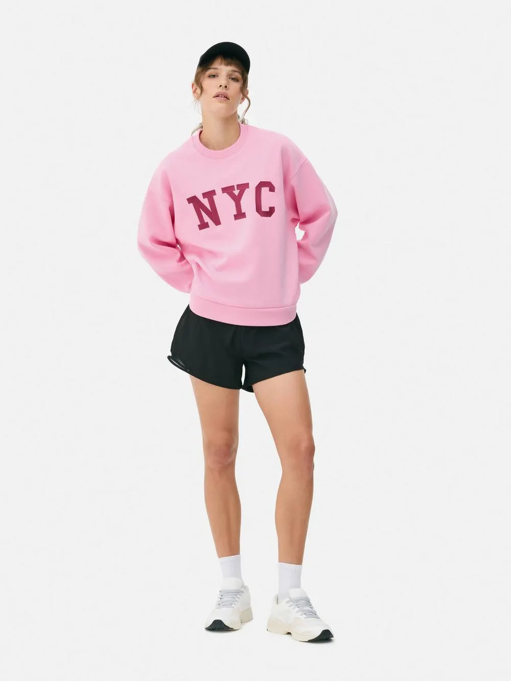 Embroidered Scuba Crewneck Sweater