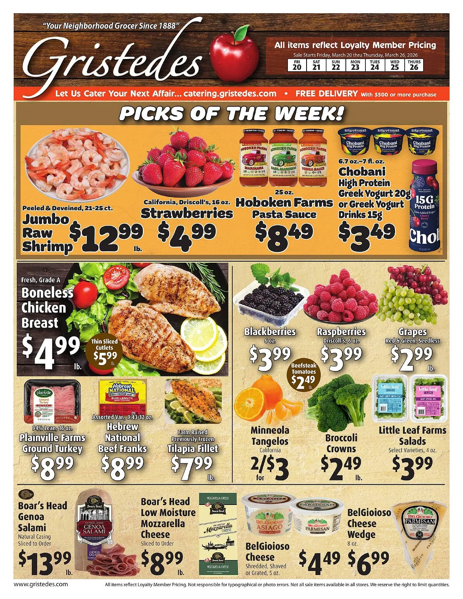 Weekly ad Gristedes circular from March 20 to March 26 2026 - Page 1