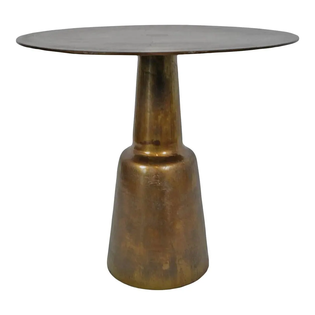 Brass Finish Round Bistro Table