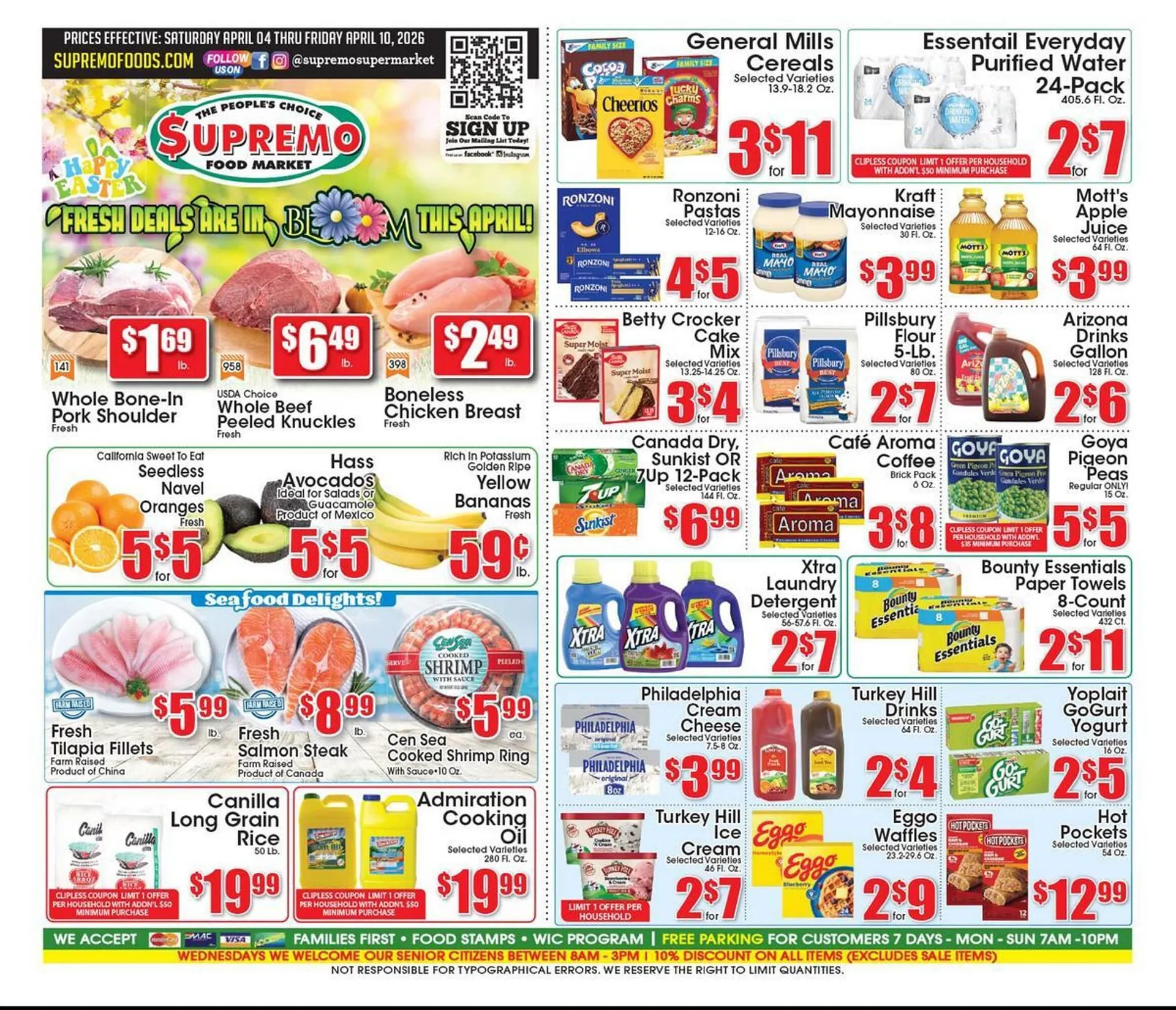 Weekly ad Supremo Foods Inc weekly ad from April 4 to April 10 2026 - Page 1
